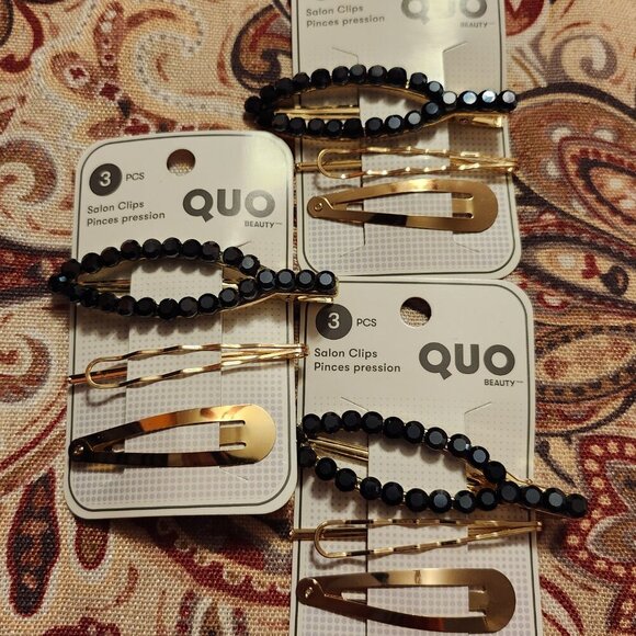 BEAUTIFUL HAIR Clip Barrette LOT of 9 BNIP QUO Deep Blue Sapphire HAIR ART - Picture 3 of 6